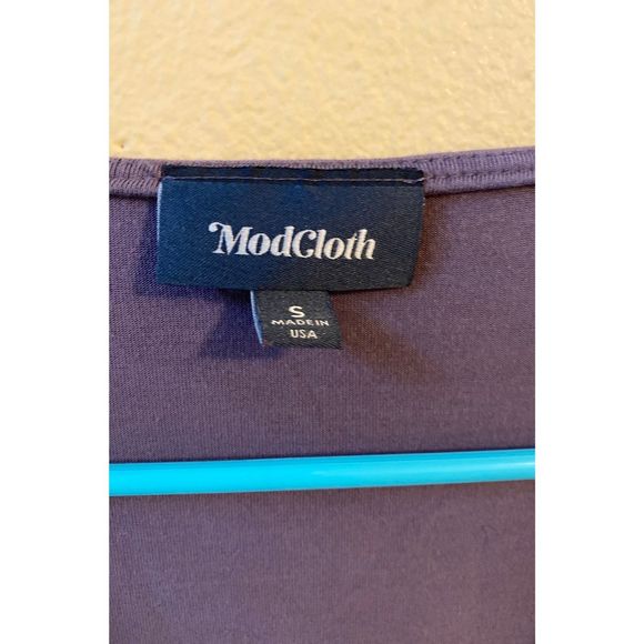 Modcloth purple gray wrap Top - Picture 5 of 5